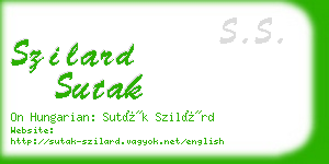 szilard sutak business card